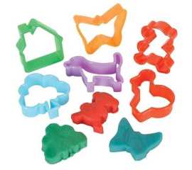100 Pcs Multi Shapes Cutter for Play Dough & Clay Sand