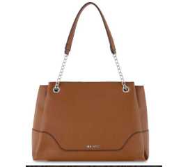 Nine West Townes Satchel Hand Bag For Women - Saddle Tan