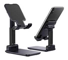 Foldable Desktop Cell Phone Holder - Black