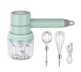 Electric Hand Mixer 2 In 1 Mini Food Chopper Whisk Egg Beater