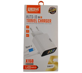 KHM X150 Type-C Travel Charger With 3 Ports