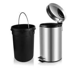 Stainless Steel Plain Pedal Dustbin 5 Liter
