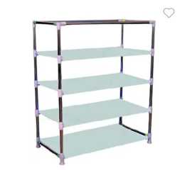 5 Layer Combination Shoes Frame Metal Rack With Cover