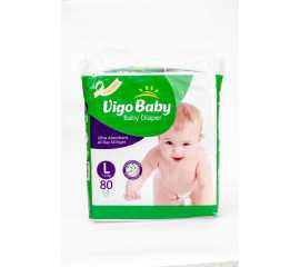 Vigo Diaper (L/7-15kg/4) Jumbo Pack 80's