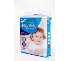 Vigo Diaper (XL/15-17kg/5) Jumbo Pack 72's
