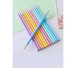 Macaron Wood Sketching & Drawing Pencil With Eraser - Pack of 100 PCS