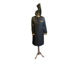 Azlan Shahzad Jamawar Full Embossed Black Sherwani For Men