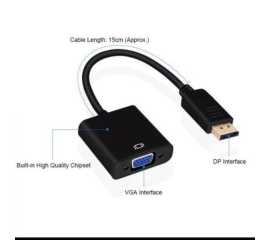 DP o VGA Adapter Cable Male to Female Converter