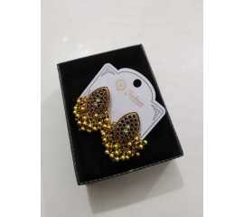 Antique Golden Vintage Earrings For Women - 1 Pair