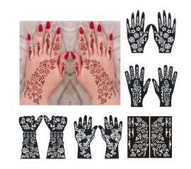 1 Pair Mehndi Stencils Stickers