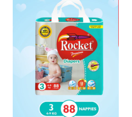 Mega Pack Baby Diaper Size 3 Medium (4-9Kg)