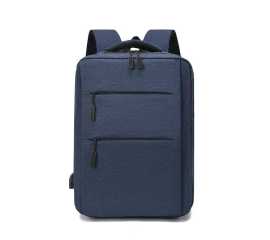 Bag City. Business Laptop Backpack Dual Compartment With USB Port -  Blue