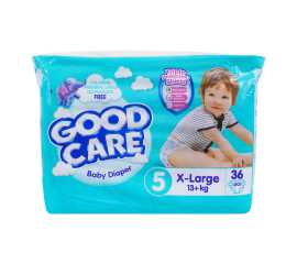 Good Care Baby Diaper, 5, X-Large, 13+ Kg, 36-Pack