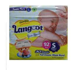 Langoot Baby Diaper size small 3-6kg (92-Pcs Pack)