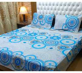 Shahzad Apparel 3Pcs Cotton Satin Bedsheet Set King Size  - (SA_005)