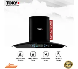 Tokyo Black Stainless Steel Hood touch and hand sensor