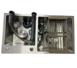 Sinkon Kitchen Handmade Sink Double Bowl Kitchen Sink (Size 78X43)