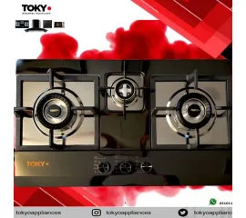 Tokyo Stainless Steel Built-In Hob 3 Brass Burner