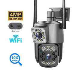 PTZ Camera Lens Wifi Outdoor 4mp Color Night Vision With V380 Pro