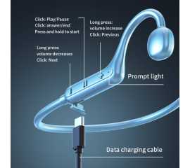Bone Conduction Wireless Sport Earphone HIFI Chargeable