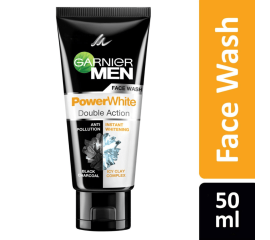 GARNIER MEN POWER WHITE DOUBLE ACTION FACE WASH 50ml