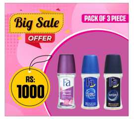 Pack of 3 - FA Roll On Deodorant 50ml