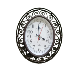 Home Decoration Simple Round Oval Shape Plastic Wall Clock