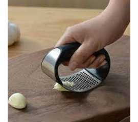 New Garlic Press Rocker, Stainless Steel Garlic Chopper
