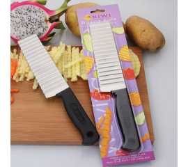 Potato Slicer Potato Chips Wavy Shape Lays Crinkle Fries Cutter Knife - 1 Piece