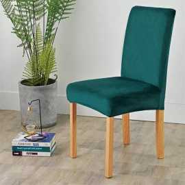 Water Resistant Suede Velvet Chair Covers - Emerald Green