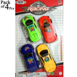 Complete Box Pack of 4 Pcs - Plastic Car Toys Set for Kids and boys