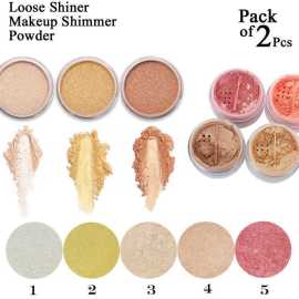 Pack of 2 Pcs - Shimmer Loose Shiner Makeup Shimmer Powder For Body and Face