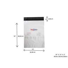 Leyjao Large Packaging Plastic Envelope Pack Of 25 ( W12" x H16" + 2" )