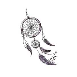 Temporary Tattoo Sticker Waterproof Removable Dream Catcher Pattern Body