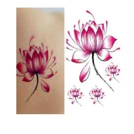 New Cool Temporary Body Art Lotus Flower Tattoo Sticker
