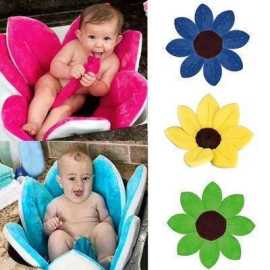 Foldable Flower Bathtub for Baby Sink Shower Flower Cushion Mat Sunflower - Multi