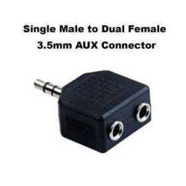 Single Male to Dual Female 3.5mm AUX Connector 3.5mm to dual 3.5mm