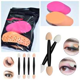Dual Sided Eye Shadow Sponge Oval Tipped Disposable Applicators (Pack of 12)