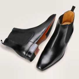 Pure Cow Leather Shoes For Men - Black