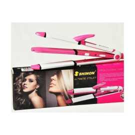 Original Professional Shinon 3 in 1 Hair Straightener + Hair Crimper + Hair Curler