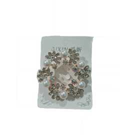 Flower Rhinestone Brooch-Scarf Pin