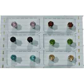 Earrings Set Of 6 Pairs For Girls Fashion Earrings Tops Studs Multicolor