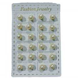 Stud Earrings With Pearl Statement Jewelry For Girls & Women -  1 Pair