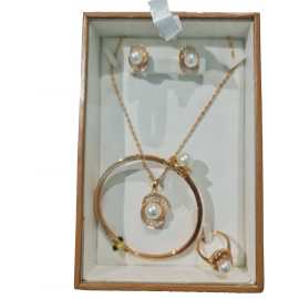 Necklace Full Set  Gold Plated Party Wear Necklace 1 Set