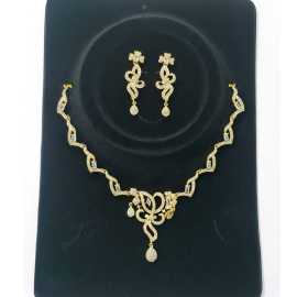 Stylish Jewellry Necklace and Earrings With Complete Set Bridal 1 Set