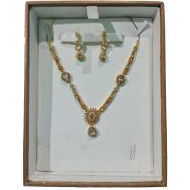 Indian Design Jewelry Necklace With Earrings - 1 Set