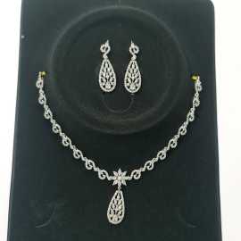 Jewelry Necklace and Earrings With Complete Set Bridal