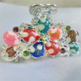 Elegant Hair Metallic Beads Hair Claw Clip For Girls, Women Hair Accessories