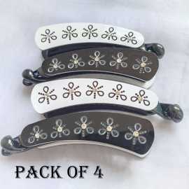 Pack Of 4pcs Banana Hair Clip Classic Clincher Comb Stylish Hair Clip For Girls Women