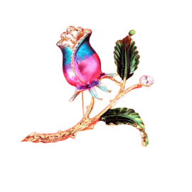 Fashion Flower Rhinestone Brooch Pin Colorful Crystal Lapel Pin Corsages Scarf Clips Brooches for Women Girls